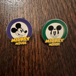 Set of two Mickey Mouse pins